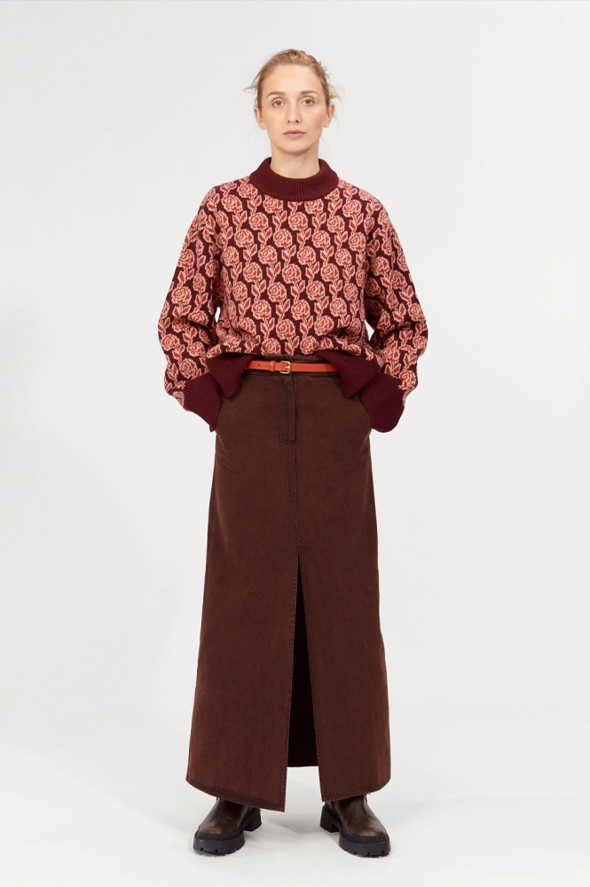 Nué Notes Larissa Coffee Bean Skirt - The Mercantile London