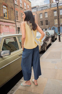 Fransa Larissa Mid Blue Denim Trousers - The Mercantile London