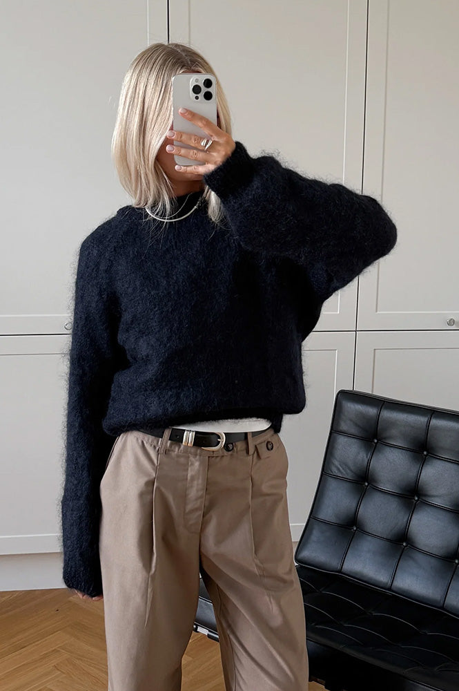 Noella Latora Navy Mohair Jumper