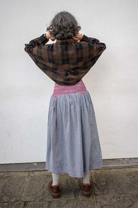 Damson Madder Layla Gingham Midi Skirt - The Mercantile London