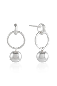 Shyla Layla Solid Ball Silver Earrings - The Mercantile London