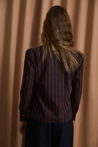 Sophie + Lucie Lazo Trio Burgundy Stripe Blouse