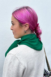 Le Bon Shoppe Cashmere Kelly Green Bandana - The Mercantile London