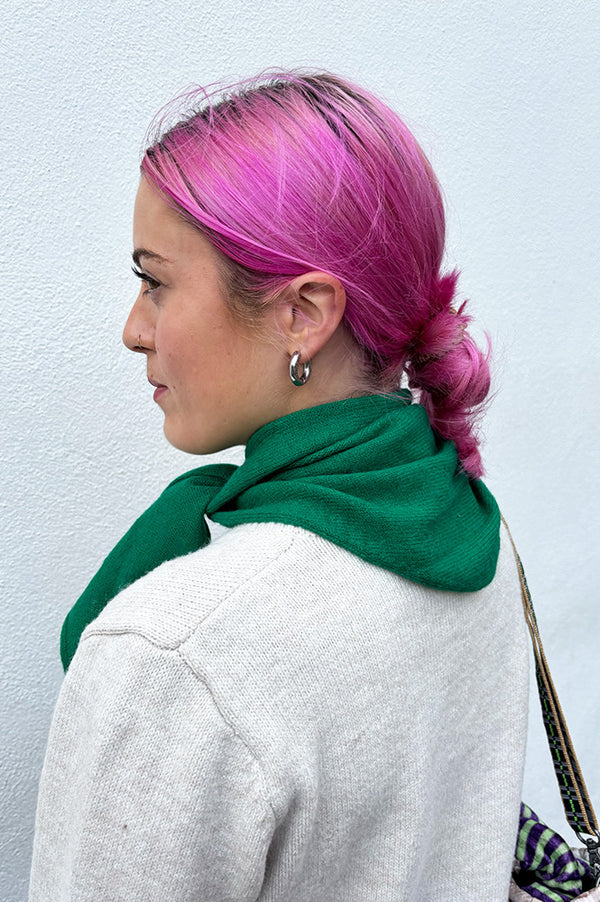 Le Bon Shoppe Cashmere Kelly Green Bandana - The Mercantile London