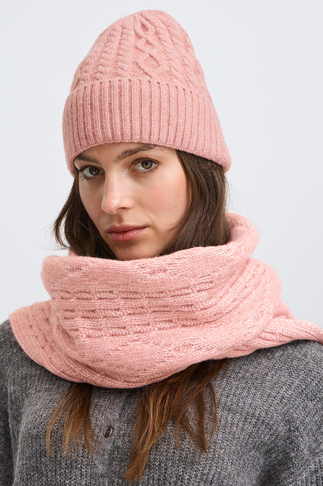 ICHI Lucy Zephyr Melange Knitted Hat