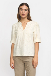 Esmé Studios Leo Buttercream Blouse - The Mercantile London