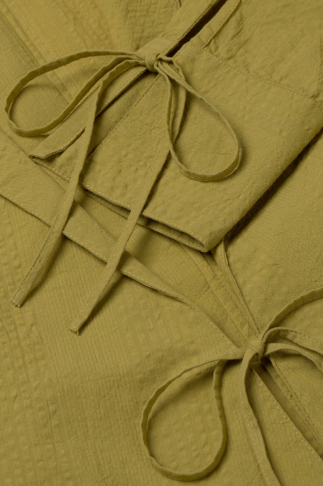 Thinking Mu Pistachio Seesucker Lenie Blouse