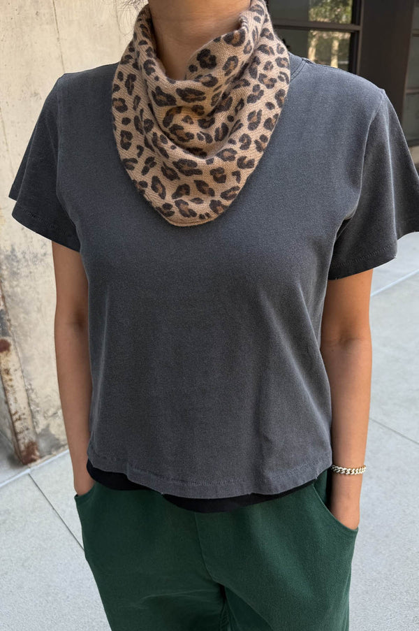 Le Bon Shoppe Cashmere Leopard Bandana - The Mercantile London