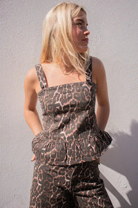 ICHI Brokes Leopard Top - The Mercantile London