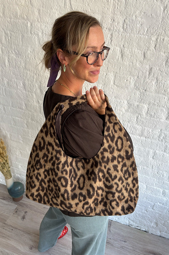 Baum Und Pferdgarten Kleova Camel Leopard Shoulder Bag - The Mercantile London