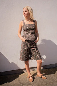 ICHI Brokes Leopard Top - The Mercantile London