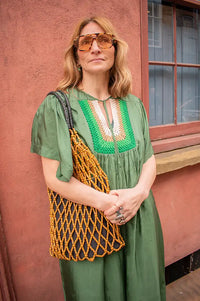 Leon & Harper Rival Deep Green Dress - The Mercantile London