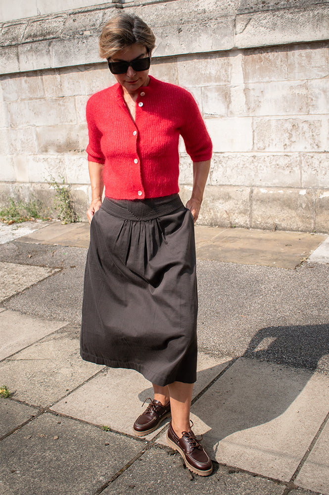 Leon & Harper Jury Mocha Cord Skirt - The Mercantile London