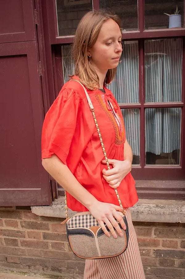 Leon & Harper Cocto Crochet Red Blouse - The Mercantile London