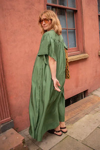 Leon & Harper Rival Deep Green Dress - The Mercantile London