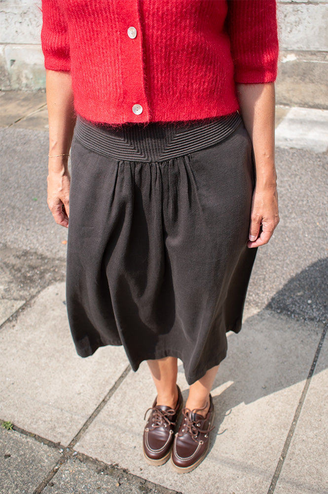 Leon & Harper Jury Mocha Cord Skirt - The Mercantile London