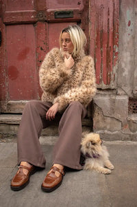 Bellerose Enjoy Faux-Fur Leopard Print A Jacket