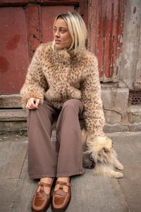 Bellerose Enjoy Faux-Fur Leopard Print A Jacket