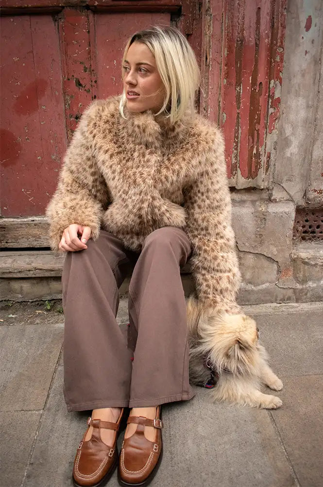 Bellerose Enjoy Faux-Fur Leopard Print A Jacket