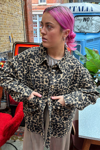 ICHI Harlow Leopard Print Jacket - The Mercantile London