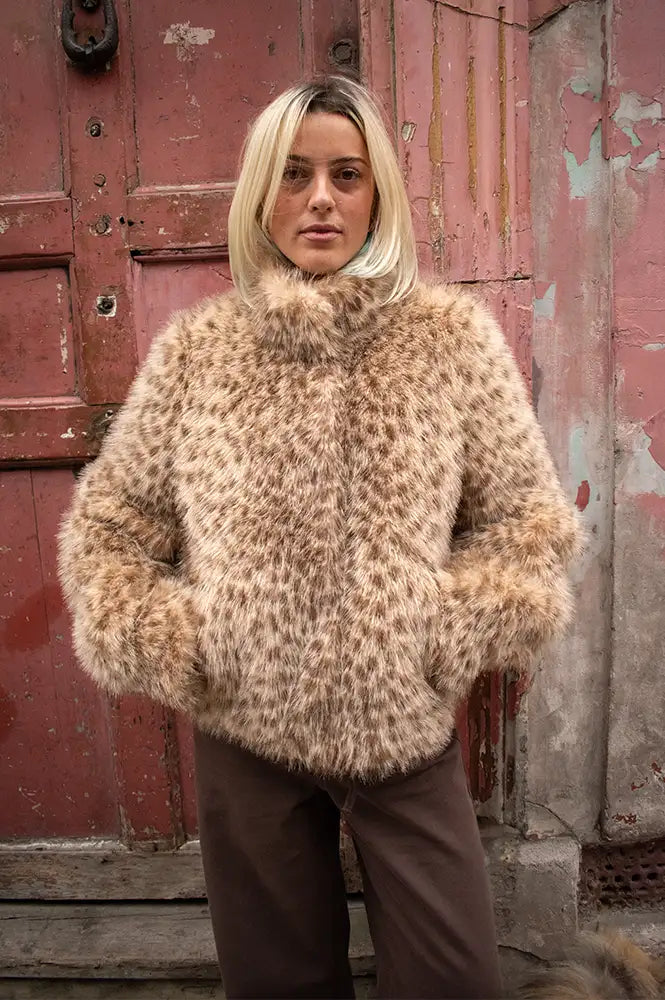 Bellerose Enjoy Faux-Fur Leopard Print A Jacket
