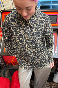 ICHI Harlow Leopard Print Jacket - The Mercantile London