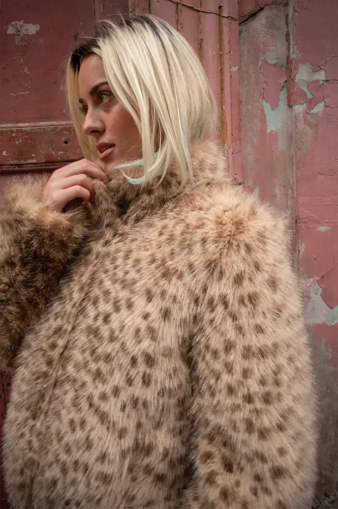 Bellerose Enjoy Faux-Fur Leopard Print A Jacket