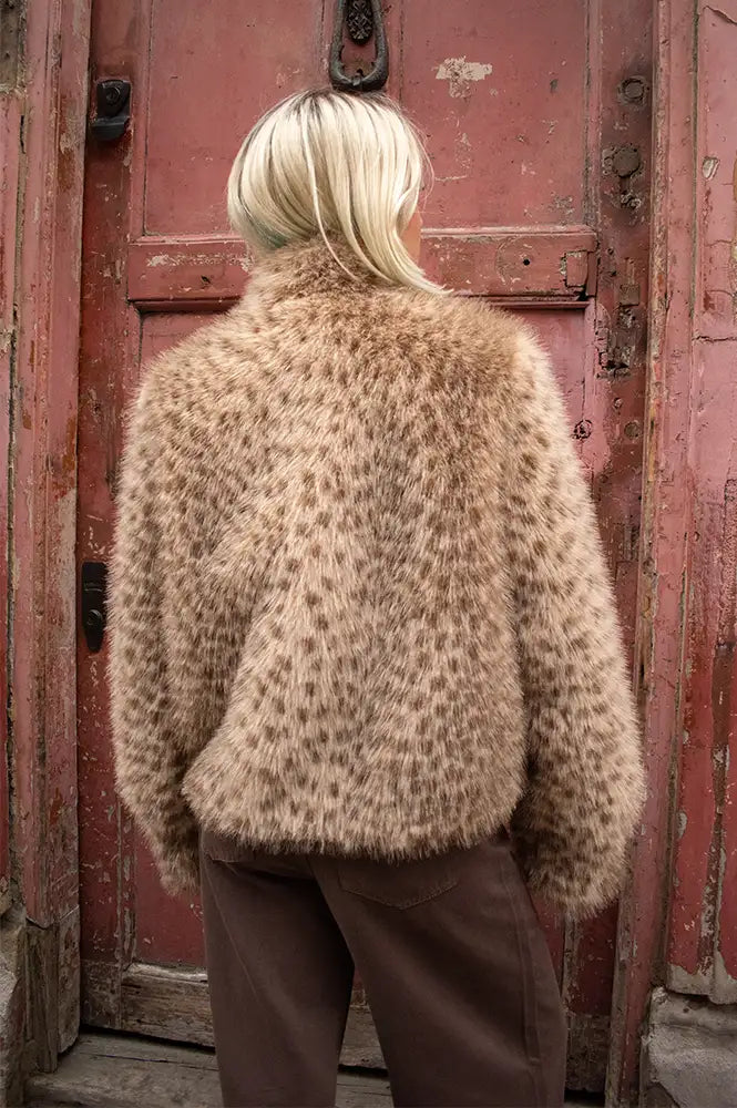 Bellerose Enjoy Faux-Fur Leopard Print A Jacket