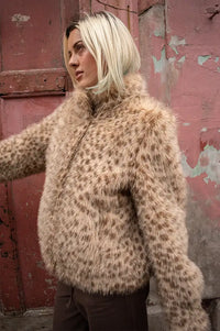 Bellerose Enjoy Faux-Fur Leopard Print A Jacket