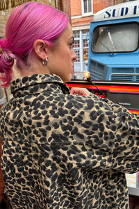 ICHI Harlow Leopard Print Jacket - The Mercantile London