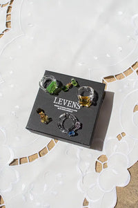 Levens Square Stone Green Ring - The Mercantile London