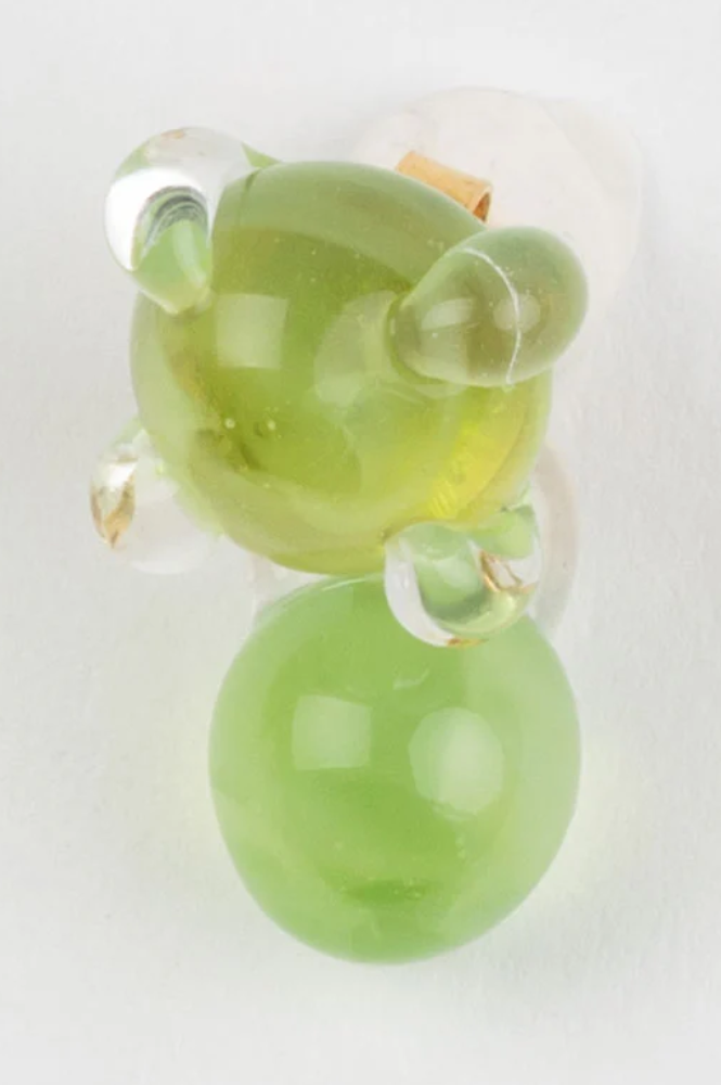 Levens Go-To Green Glass Single Earring - The Mercantile London