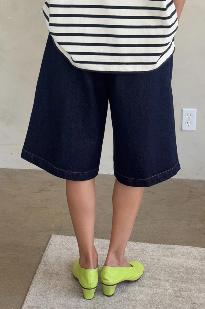 Le Bon Shoppe Liam Raw Denim Bermuda Shorts - The Mercantile London