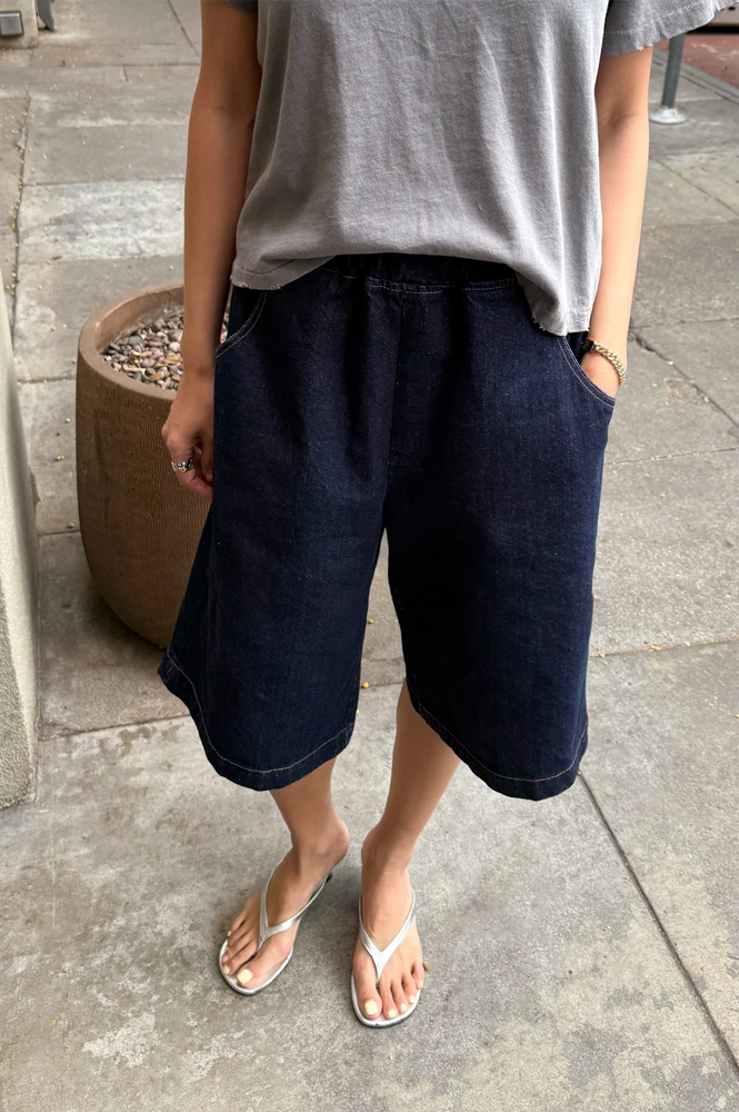 Le Bon Shoppe Liam Raw Denim Bermuda Shorts - The Mercantile London