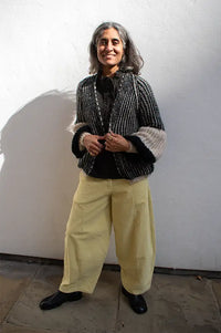 Noella Liana Cream & Black Knit Cardigan