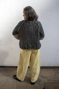 Noella Liana Cream & Black Knit Cardigan