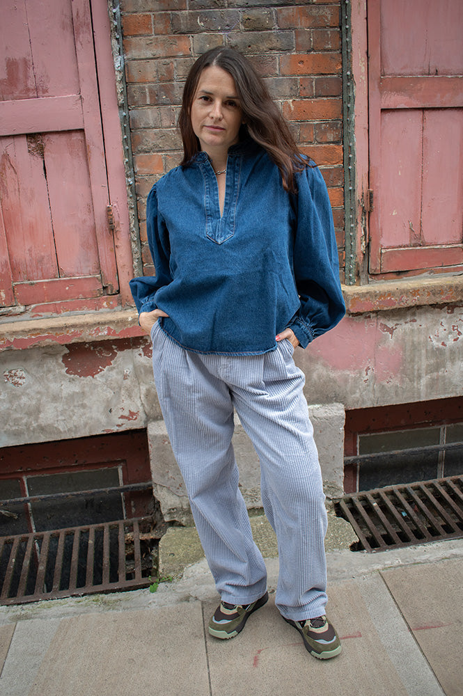 The New Society Nicol Lilac Haze Corduroy Trousers - The Mercantile London