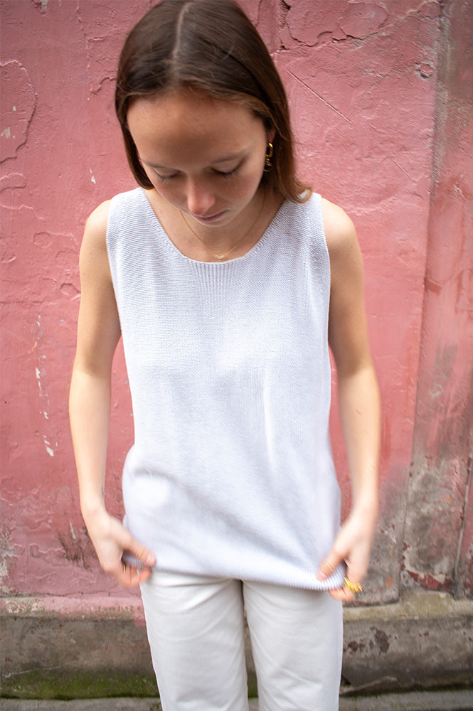 SibinLinnebjerg Geneva Light Blue Vest - The Mercantile London