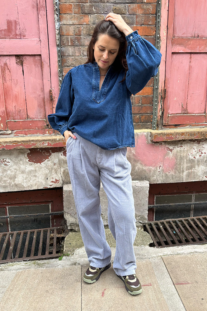 The New Society Nicol Lilac Haze Corduroy Trousers - The Mercantile London