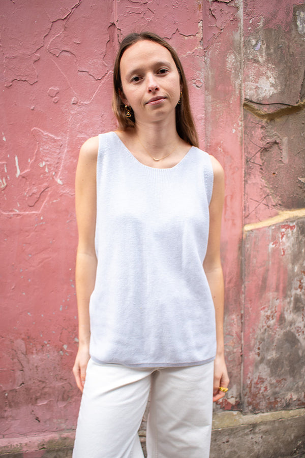 SibinLinnebjerg Geneva Light Blue Vest - The Mercantile London