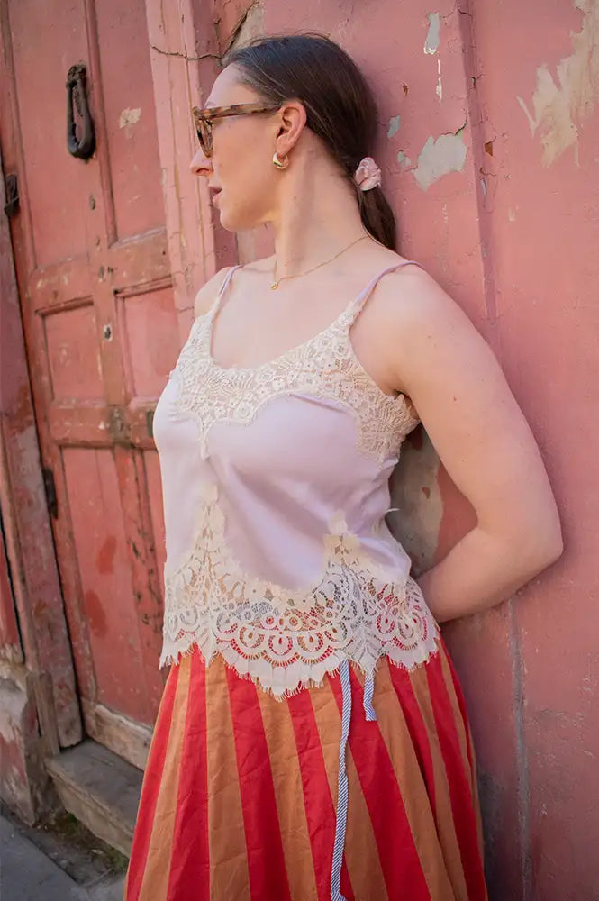 Stella Nova Light Purple Delicate Lace Top - The Mercantile London
