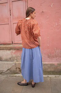 M.A.B.E Ari Rust Floral Blouse - The Mercantile London