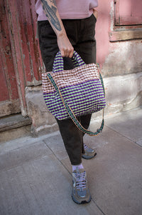 Épice Paris Small Checked Tote Handbag - The Mercantile London