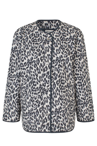 Lolly's Laundry Lily Quilted Grey Leopard Jacket - The Mercantile London