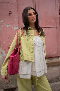 ICHI Mijalla Lilly Green Jacket - The Mercantile London