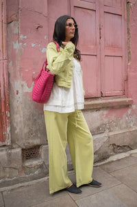 ICHI Mijalla Lilly Green Jacket - The Mercantile London