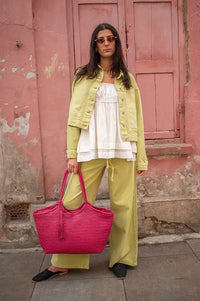 ICHI Mijalla Lilly Green Jeans - The Mercantile London
