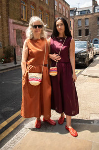 Artisans Of Humanity Rust Cropped Linen Culottes
