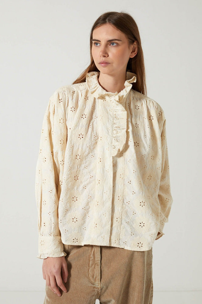 Charlie Joe Lise Ecru Blouse - The Mercantile London