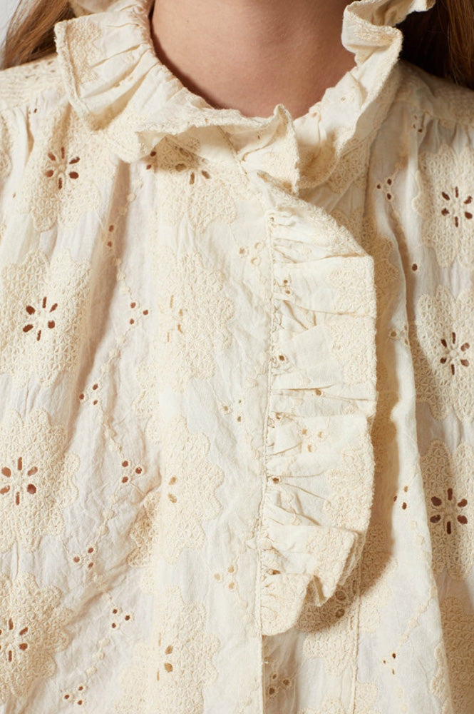 Charlie Joe Lise Ecru Blouse - The Mercantile London